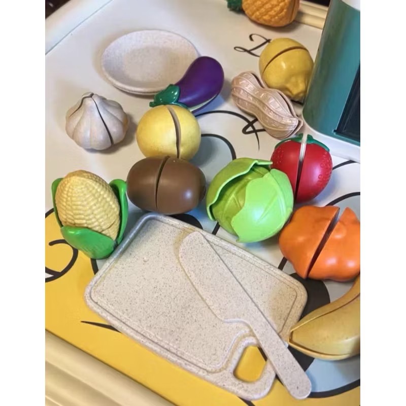 麥稈廚房切切樂套裝 仿真蔬果 切切樂食物水果玩具 家家酒玩具 廚房玩具-細節圖5