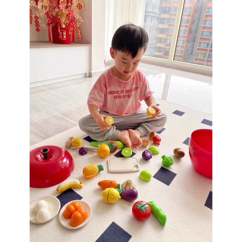 麥稈廚房切切樂套裝 仿真蔬果 切切樂食物水果玩具 家家酒玩具 廚房玩具-細節圖6