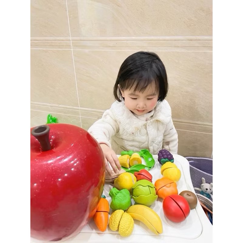 麥稈廚房切切樂套裝 仿真蔬果 切切樂食物水果玩具 家家酒玩具 廚房玩具-細節圖8