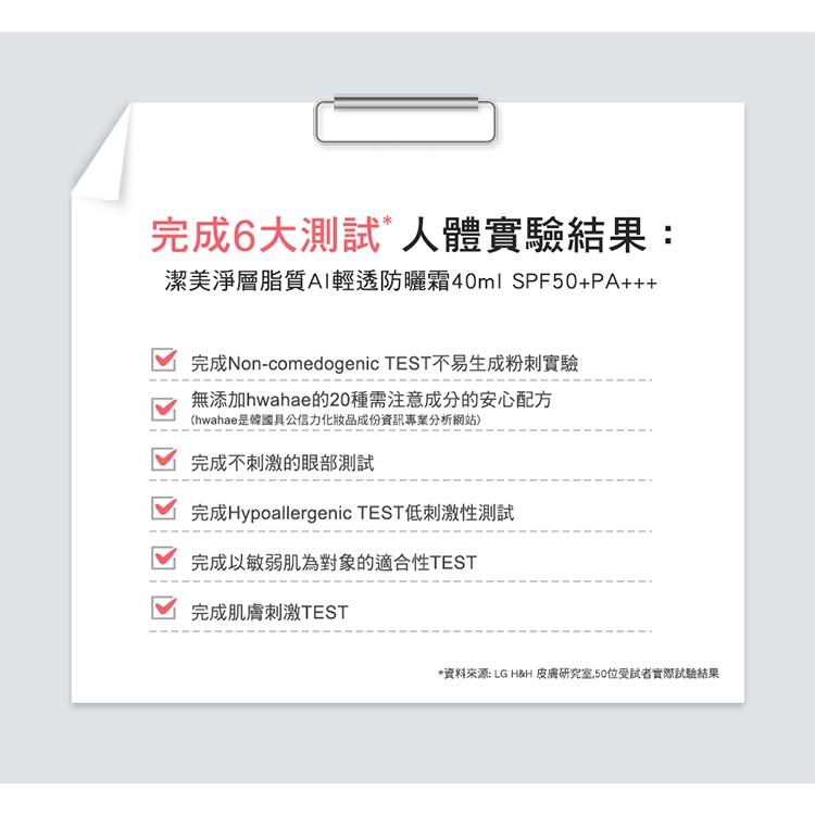 PHYSIOGEL 潔美淨層脂質AI輕透防曬霜 SPF50+ PA+++ 40ml LG生活健康 鎮安中西安和藥局-細節圖9