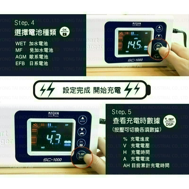 【麻新電子】SC1000 智慧型 12V 鉛酸電池充電器(贈臺灣製造專用收納包)-細節圖6