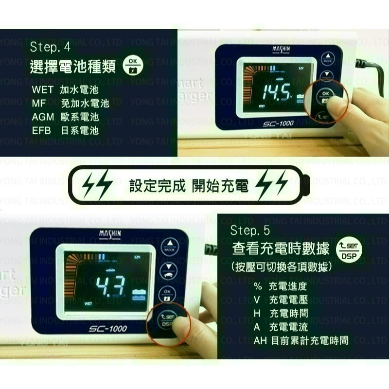 【麻新電子】SC1000 智慧型 12V 鉛酸電池充電器(贈臺灣製造專用收納包)-細節圖6