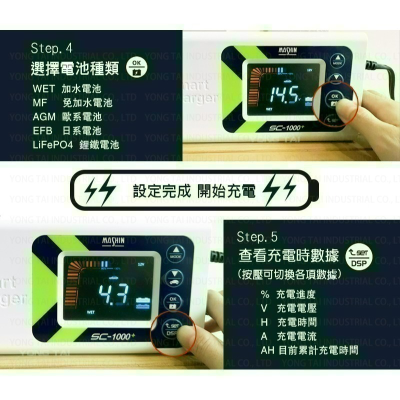 【7-11門市團購】【麻新電子】SC1000+ 智慧型 12V 鉛酸/鋰鐵電池 雙模充電器(贈臺灣製造專用收納包)-細節圖6