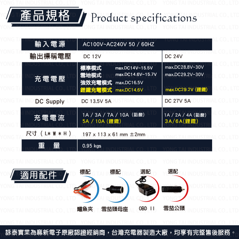 【麻新電子】SC-1000S 智慧型 鉛酸/鋰鐵電池 12/24V 雙模充電器-細節圖7