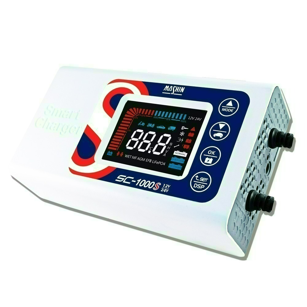 【7-11門市團購】【麻新電子】SC1000S 智慧型 12/24V 鉛酸/鋰鐵電池雙模充電器(贈臺灣製造專用收納包)-規格圖7
