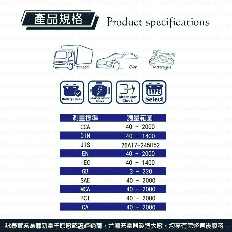 【麻新電子】VAT700 12V 汽車電池測試器-細節圖3