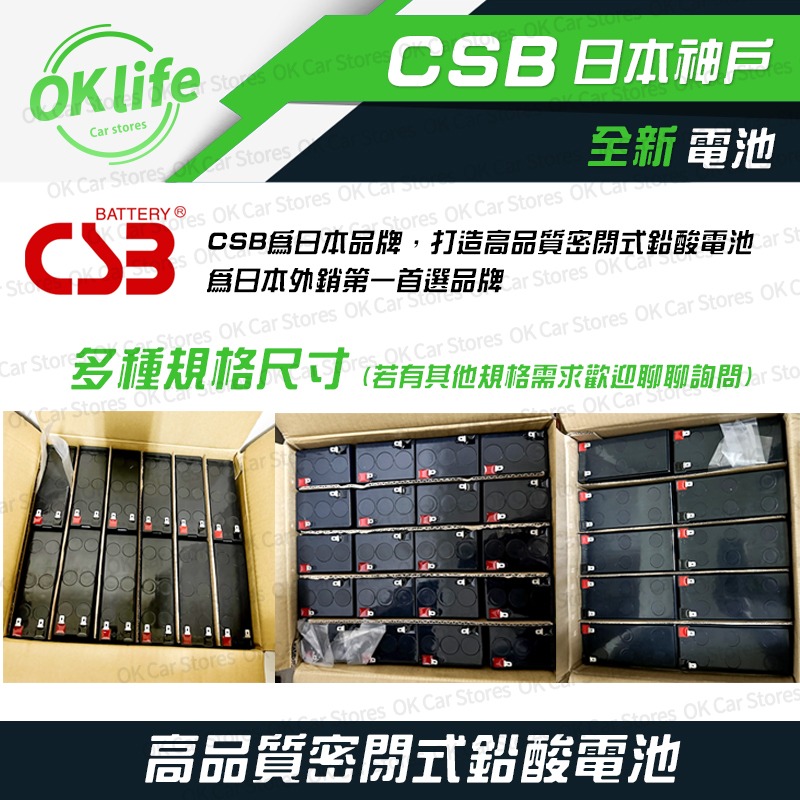 【CSB】全新神戶CSB電池 GP6120 6V 12Ah (適用NP12-6)-規格圖4