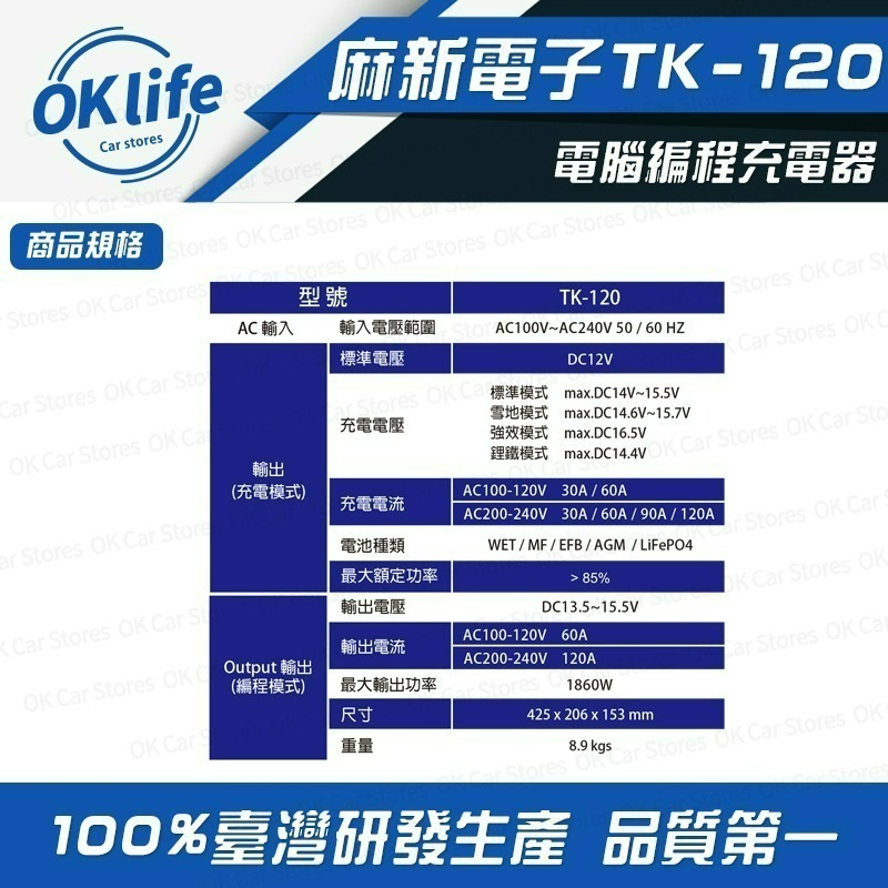 【麻新電子】TK-120 12V 電腦編程充電器-細節圖3