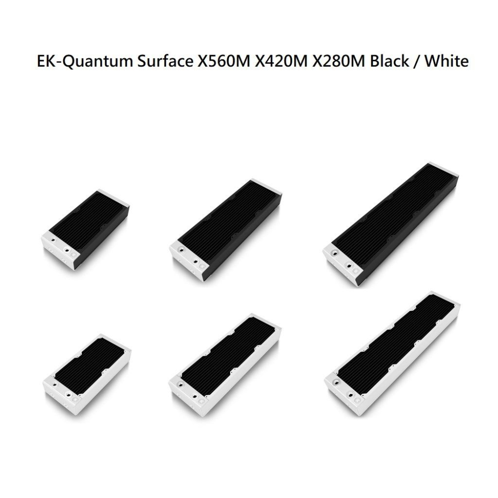 EK-Quantum Surface 140 280 420 560 水冷排 XFLOW 黑白 三種厚度-細節圖4