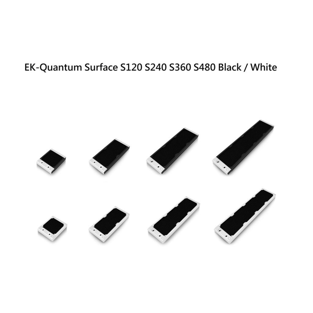 EK-Quantum Surface 120 240 360 480 水冷排 XFLOW 黑白 三種厚度-細節圖2