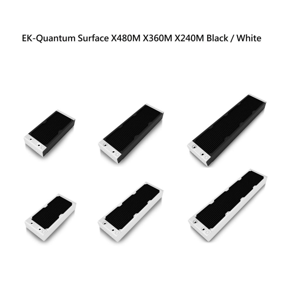 EK-Quantum Surface 120 240 360 480 水冷排 XFLOW 黑白 三種厚度-細節圖5