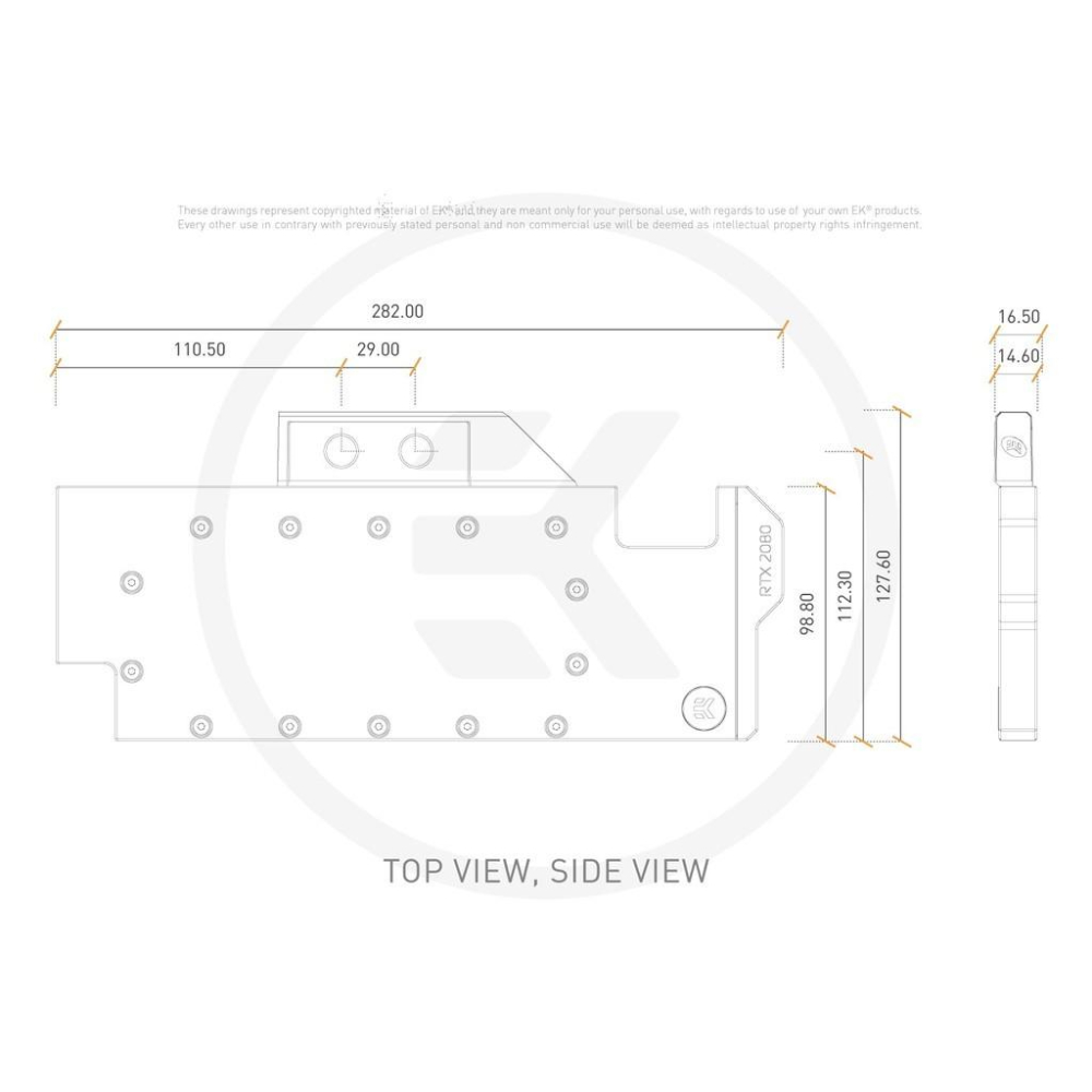 EKWB EK-Vector RTX 2080 Ti Nickel+Plexi 顯卡專用水冷頭-細節圖5