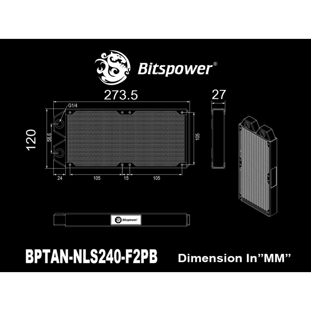 Bitspower Tarasque II 360S Radiator-細節圖4