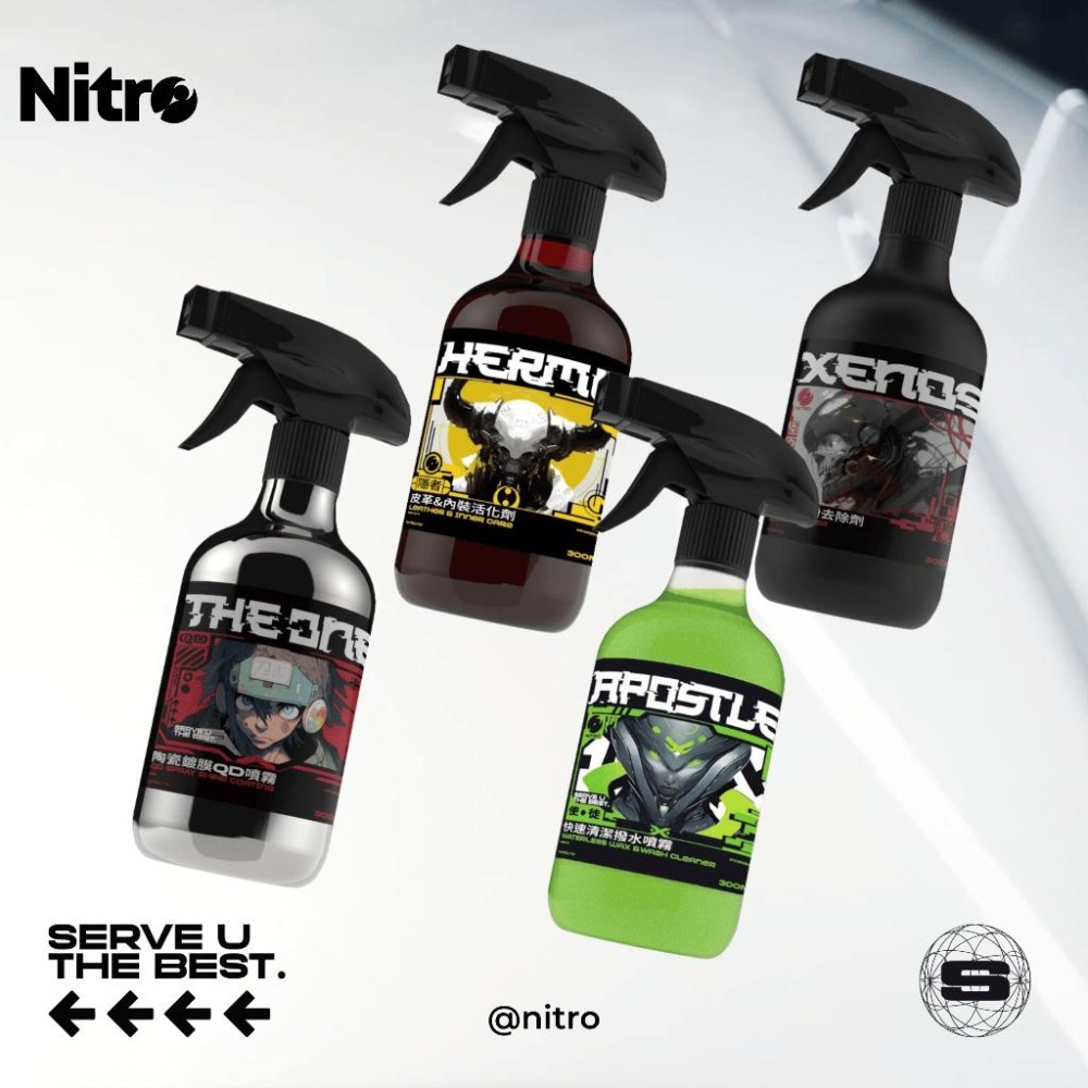 盆栽組 Nitro 懶人戰術鍍膜組 鍍膜+清潔+內裝+鐵粉 4入組-細節圖2