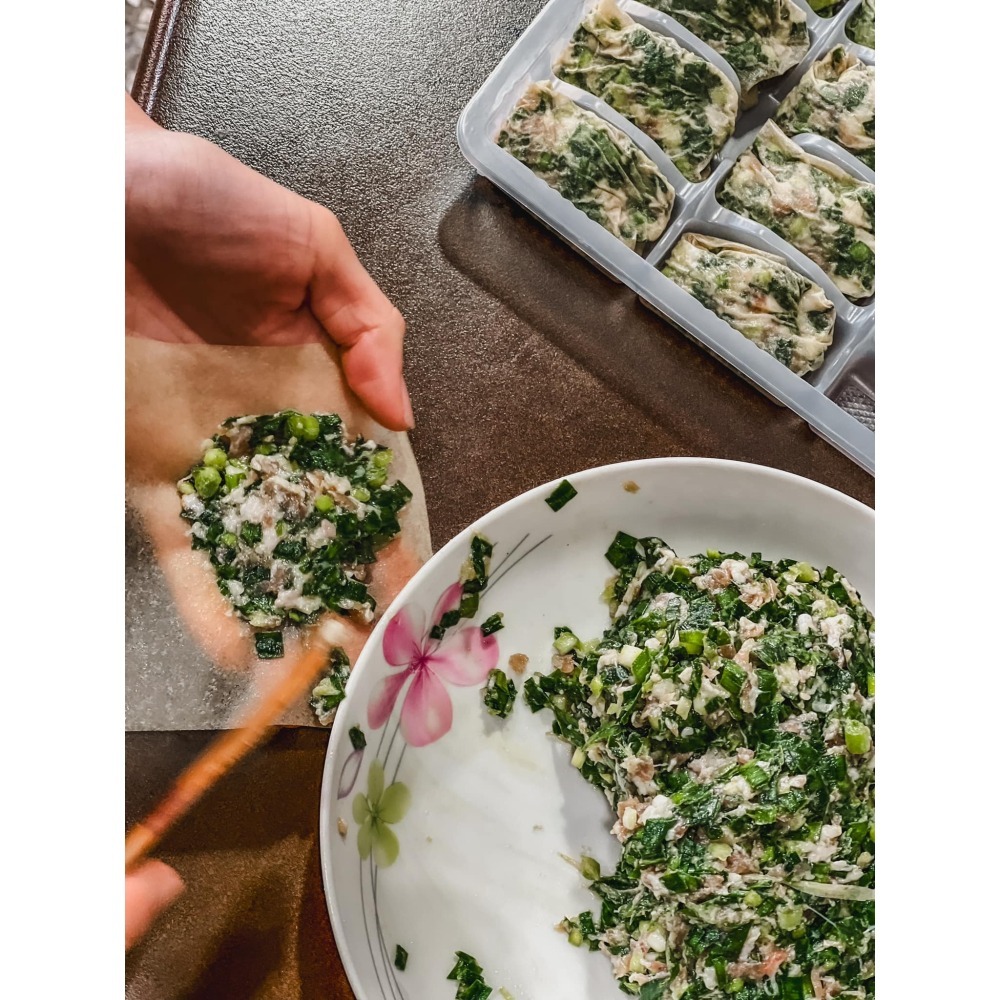 老豫仔餃子館-千張韭菜鮮肉水餃(20顆/盒)-細節圖3