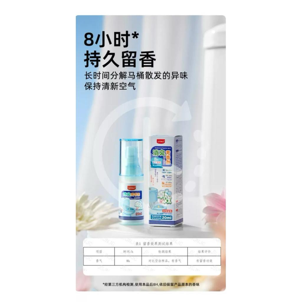 UYIKU 馬桶一滴臭臭淨廁所除臭神器去異味除垢清香型空氣清新劑20ml*2瓶-細節圖7