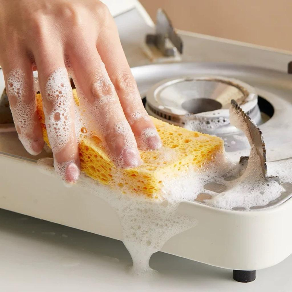 UYIKU家用好物不沾油洗碗木漿海綿*5個-細節圖7