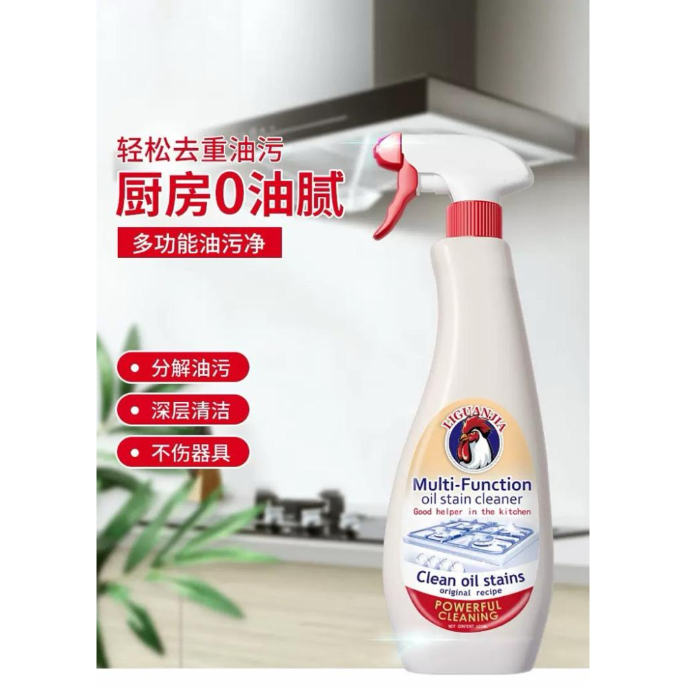 立管家大公雞頭強力去油廚房多功能清潔劑625ml*2瓶（送一噴頭）-細節圖2