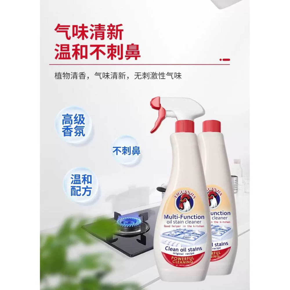 立管家大公雞頭強力去油廚房多功能清潔劑625ml*2瓶（送一噴頭）-細節圖5