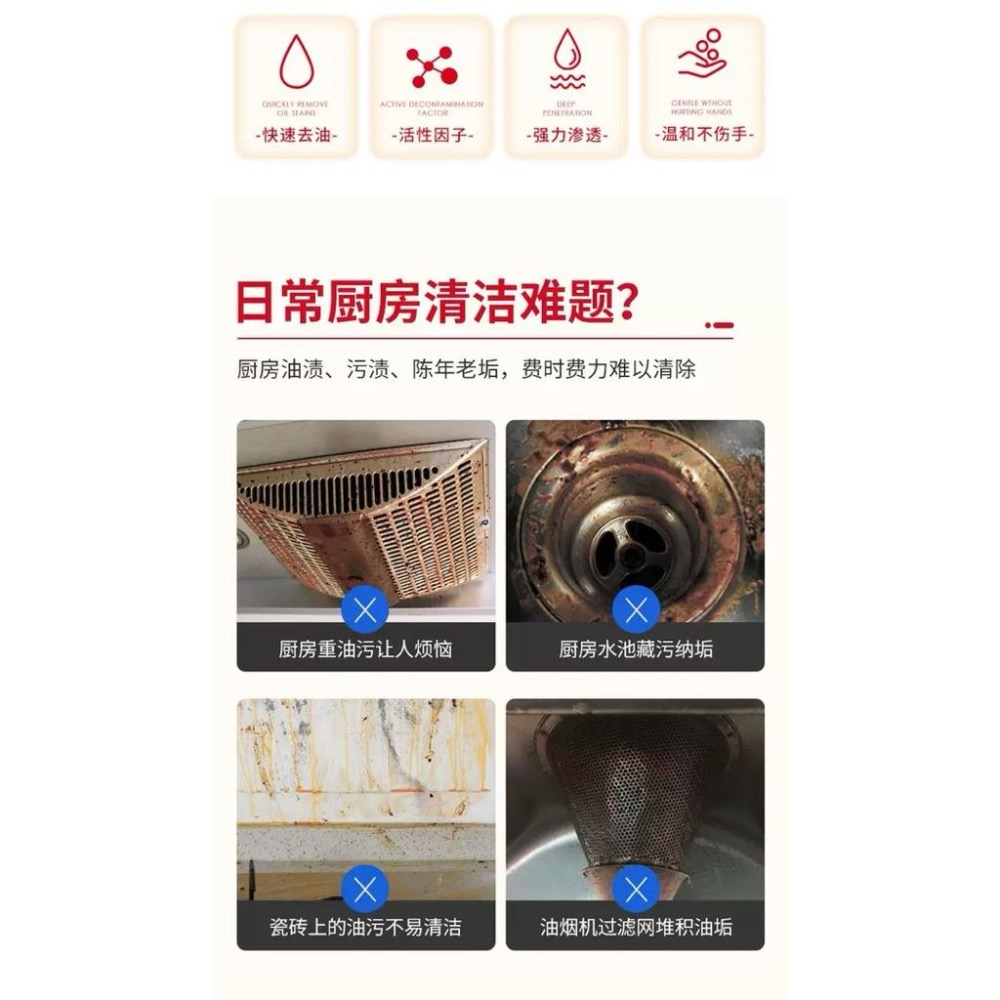 立管家大公雞頭強力去油廚房多功能清潔劑625ml-細節圖3