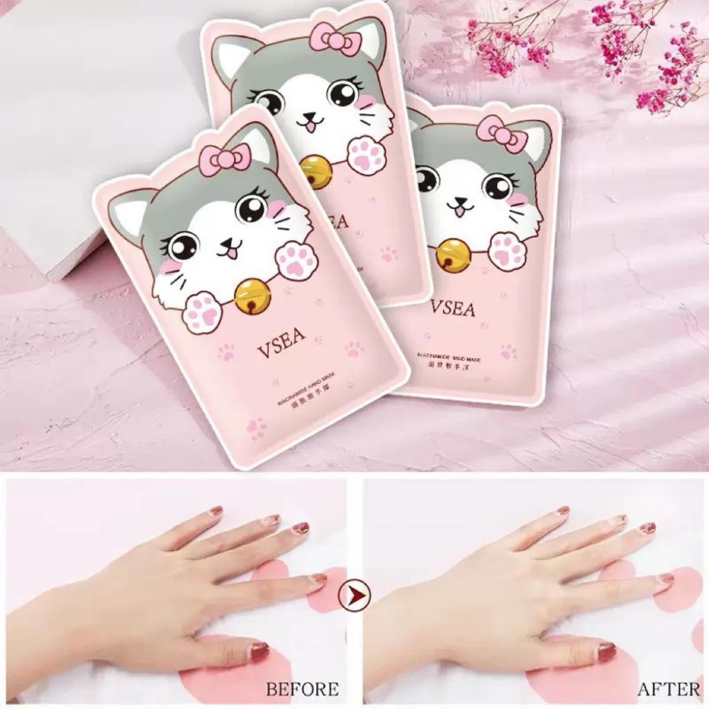 【爆款】貓爪滋潤保濕淡化手紋煙酰胺手膜*5袋-細節圖3