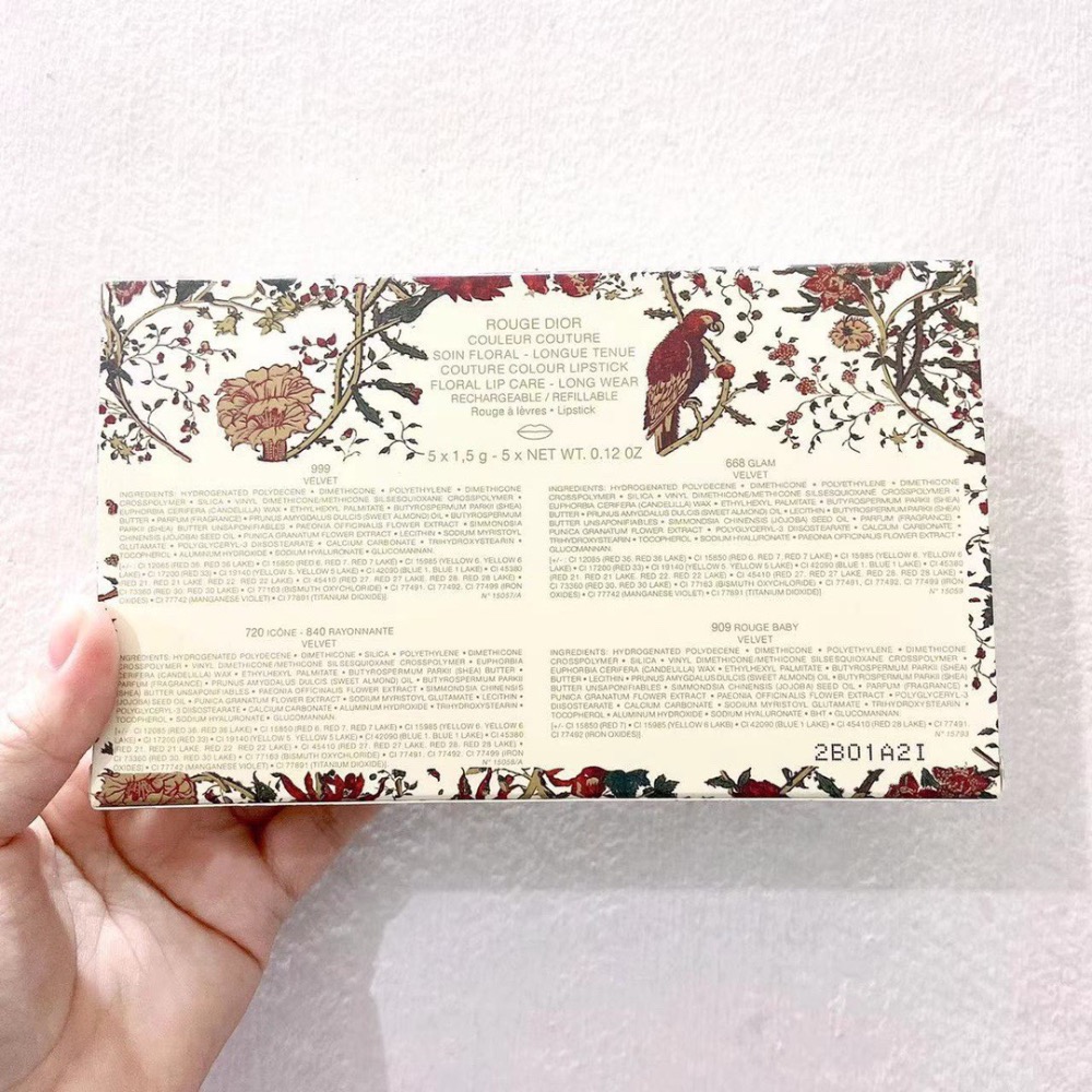 迪奧藍金口紅小樣五件套禮盒裝-細節圖4