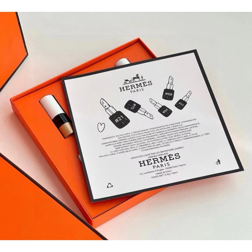 愛馬仕口紅五件套裝-細節圖2