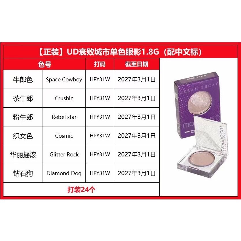 🎉【新品】UD衰敗城市眼影單色1.8G 正裝-細節圖3