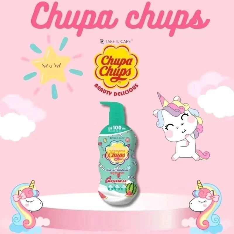 泰國Chupachups珍寶沐浴露保濕留香（橙味/西瓜/草莓）果味香氛550g-細節圖4