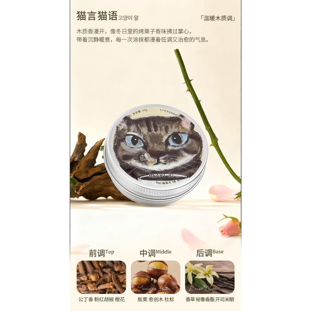 韓國DR.UNYAK超可愛!淡定貓香氛護手霜（4味各一）-細節圖7