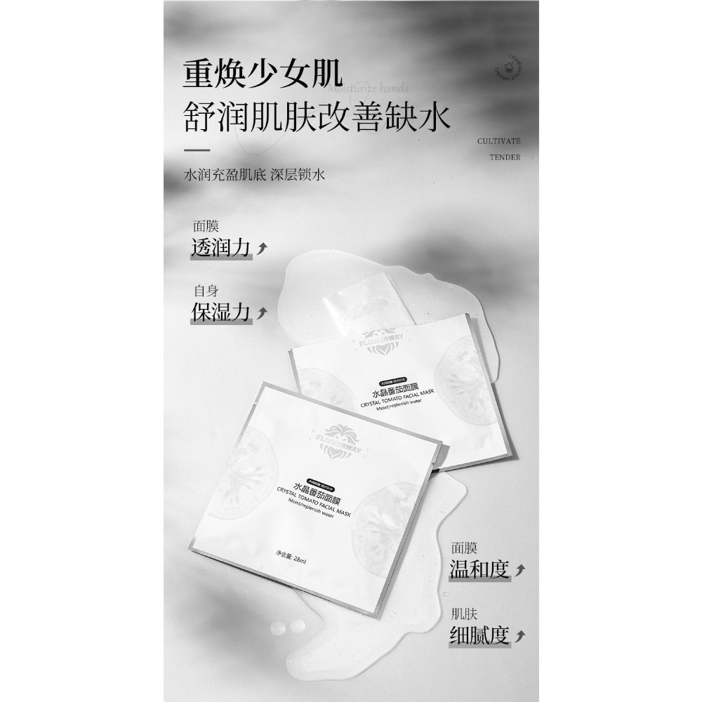 現貨～正品英國進口FLOWERWAY水晶番茄面膜（5片/盒）-細節圖8
