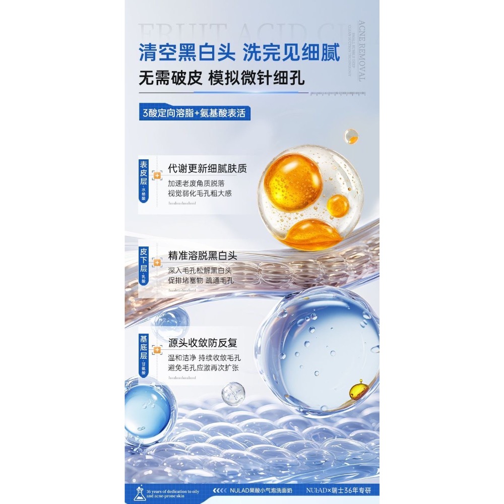 瑞士進口nulad果酸小氣泡洗面奶-細節圖11