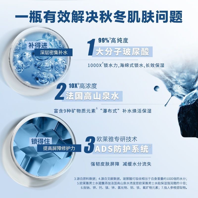 歐萊雅男士滋潤乳水能保濕滋潤乳面霜22ml*2隻-細節圖10