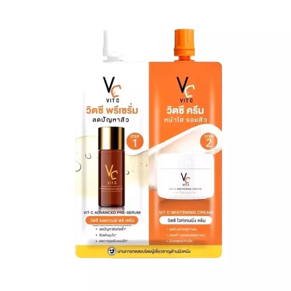 泰國祛痘淡印二合一凝膠 V.c 博主推薦精華塗抹小樣5入-細節圖2