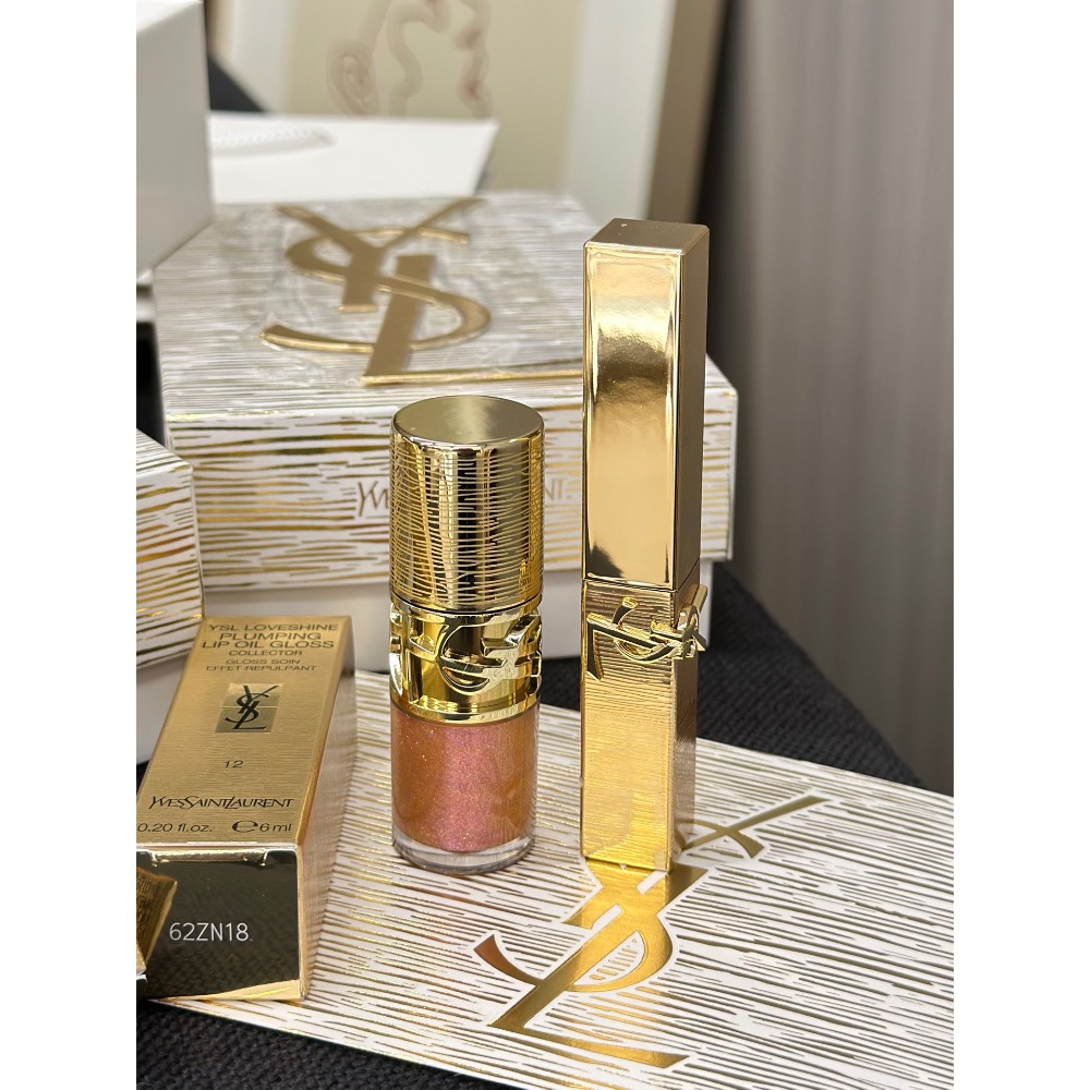 🌸聖羅蘭奢金口紅唇凍兩件套全金版-細節圖2