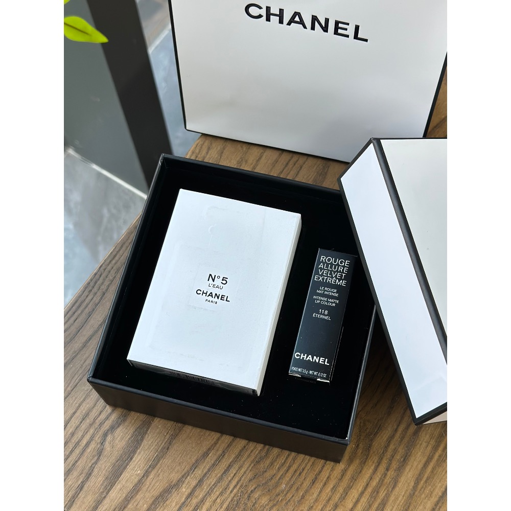 香奈兒香水口紅正裝禮盒2件套，配禮袋-細節圖4