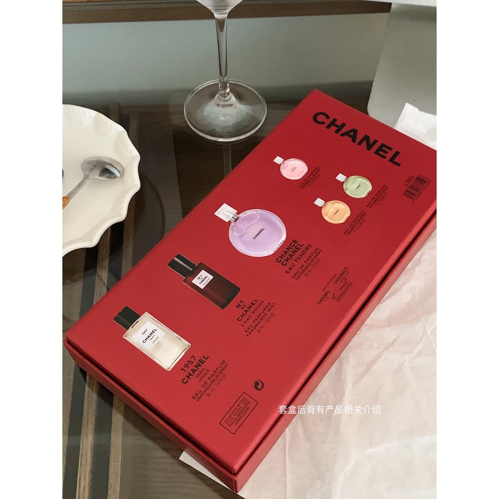 香奈兒𝟑+𝟑中樣香水禮盒-細節圖4