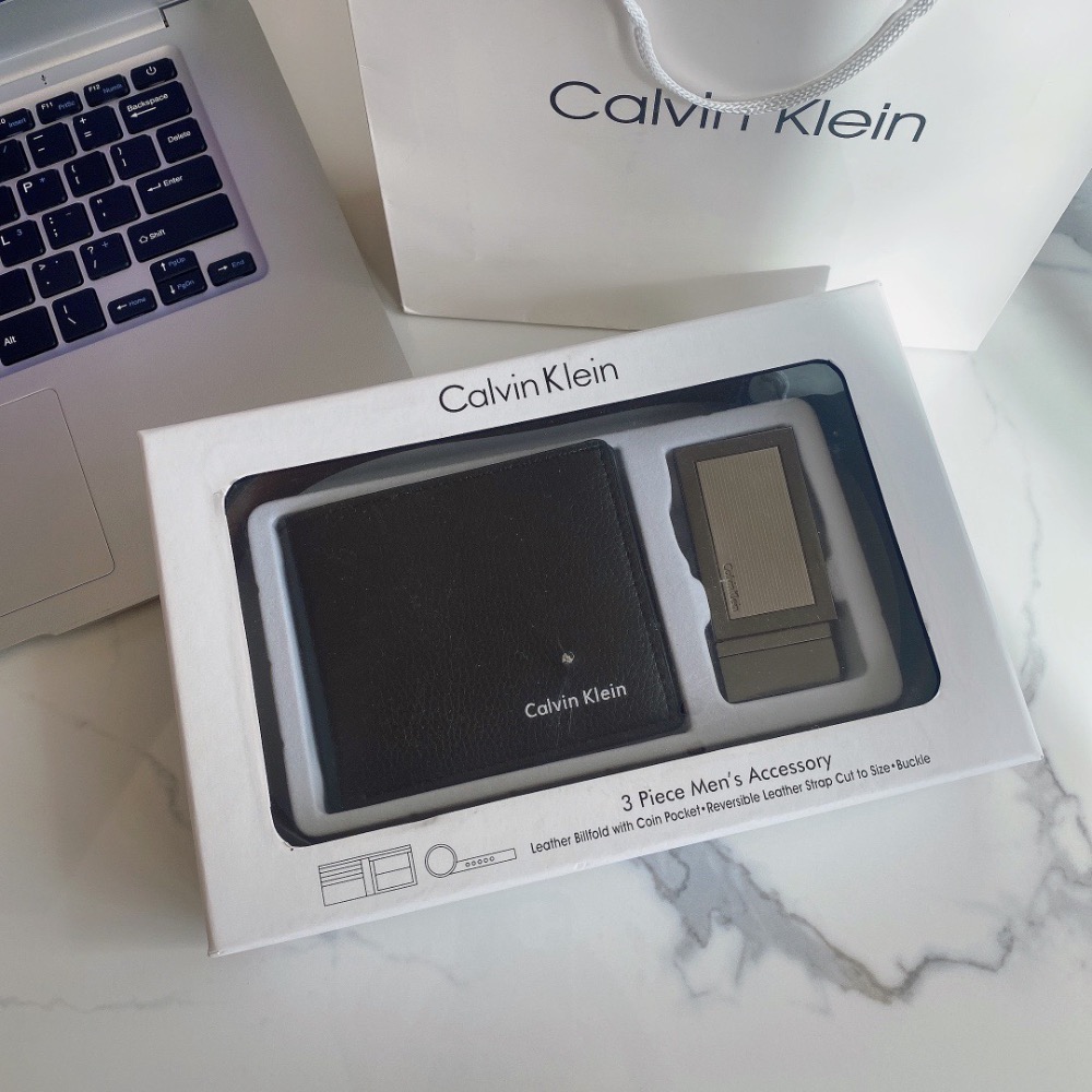 Calvin Klein錢包皮帶組合-細節圖2