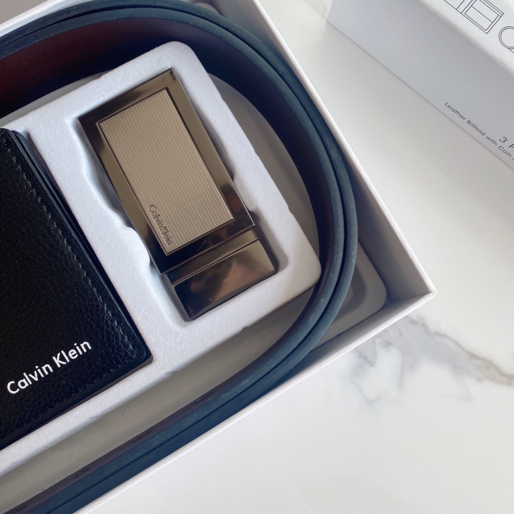 Calvin Klein錢包皮帶組合-細節圖4