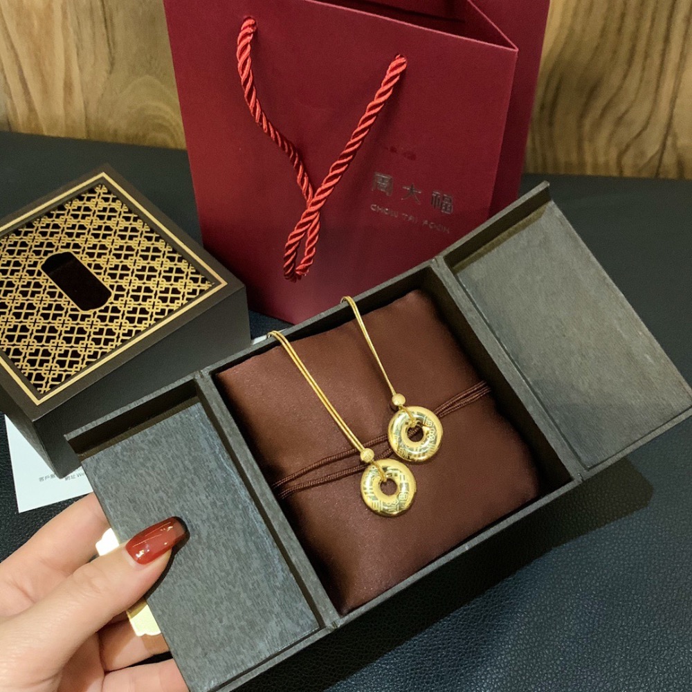 周大福古法平安扣福字項鍊 配圖片款-細節圖4