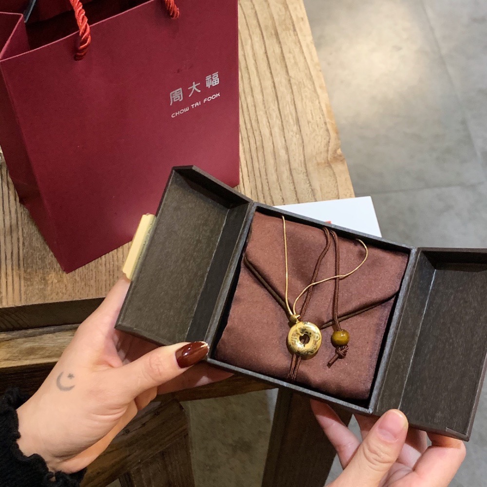 周大福古法平安扣福字項鍊 配圖片款-細節圖5