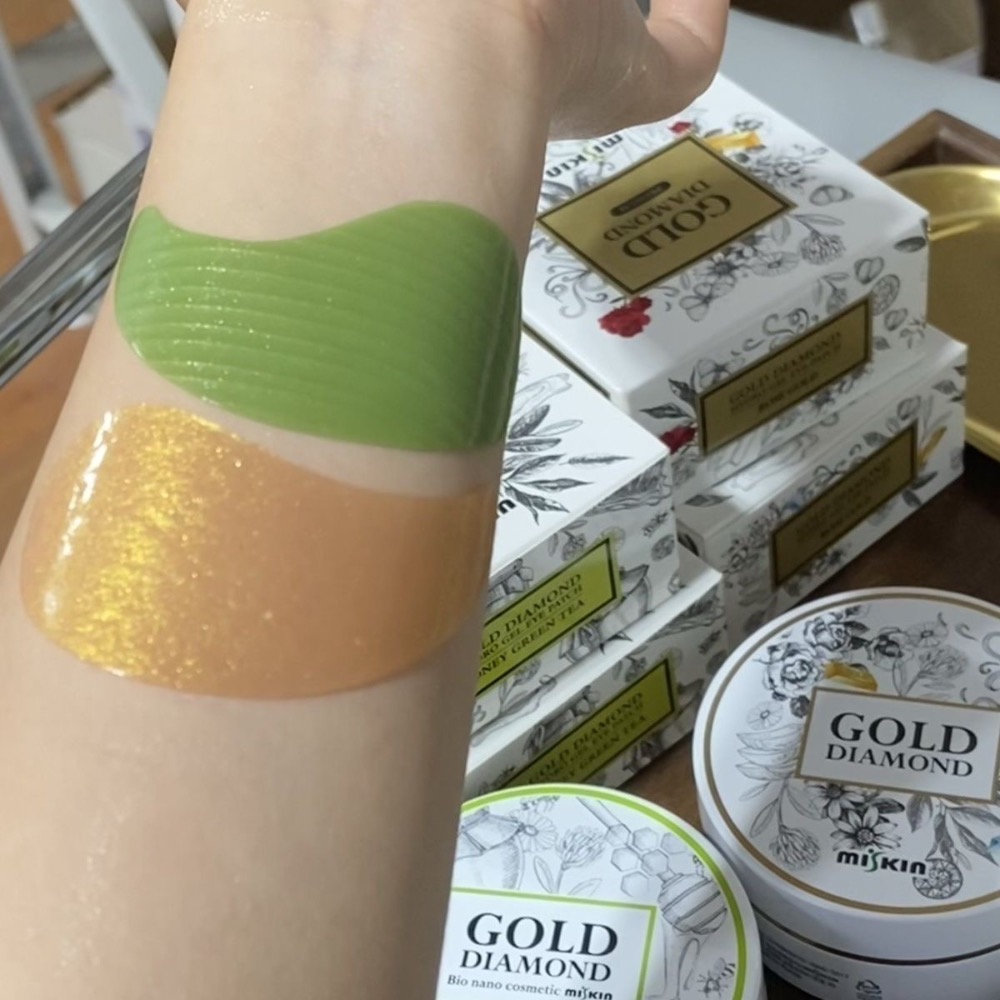 韓國mistin眼膜蜂蜜綠茶/玫瑰黃金（60片/盒）各一盒-細節圖2