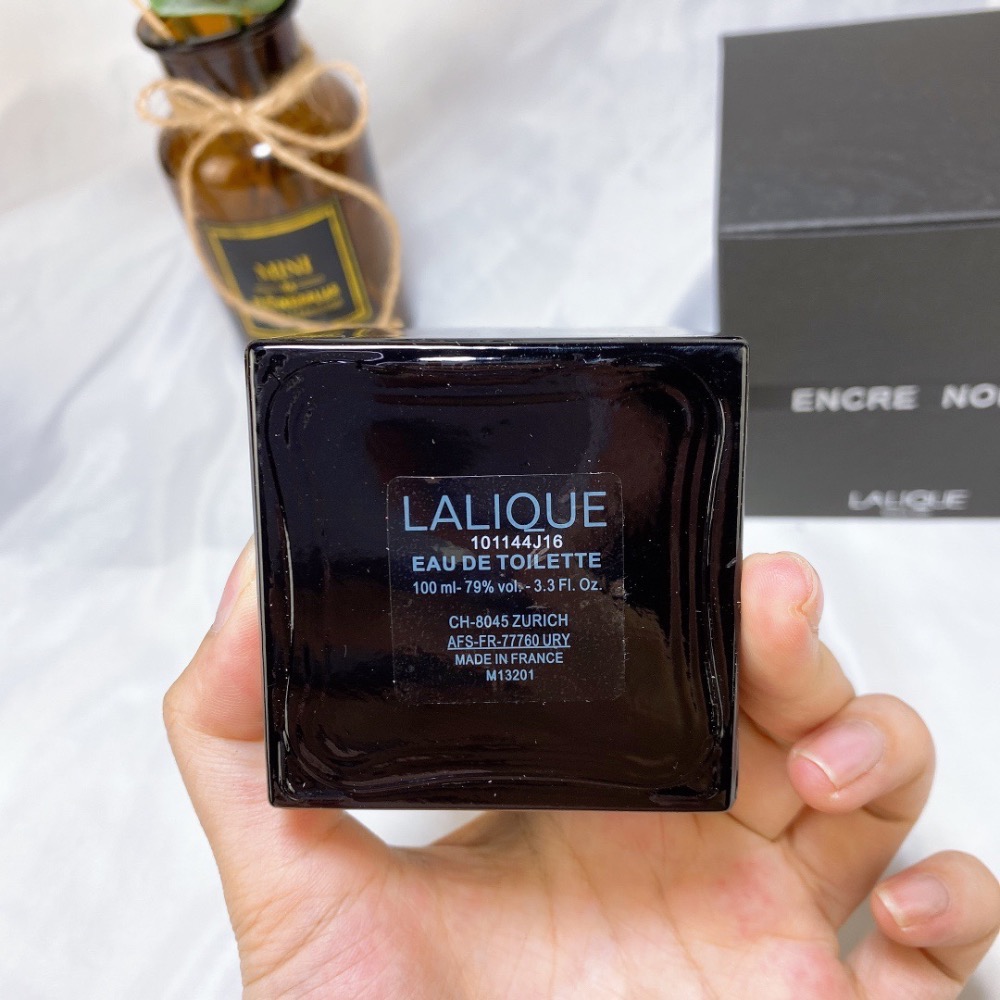 Lalique Encre Noire萊儷萊麗墨戀朱墨黑澤木質男士香水持久淡香100ml-細節圖3
