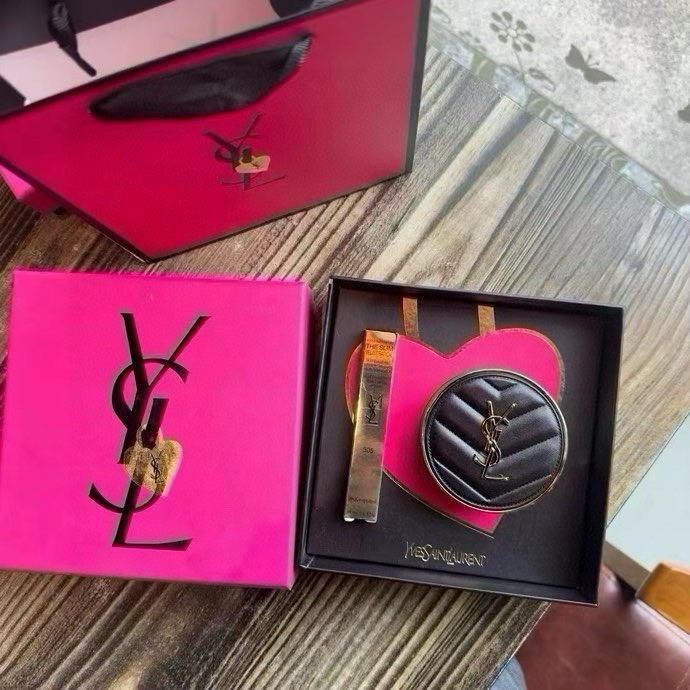 新年特價～聖羅蘭黑皮革口紅兩件套-細節圖4