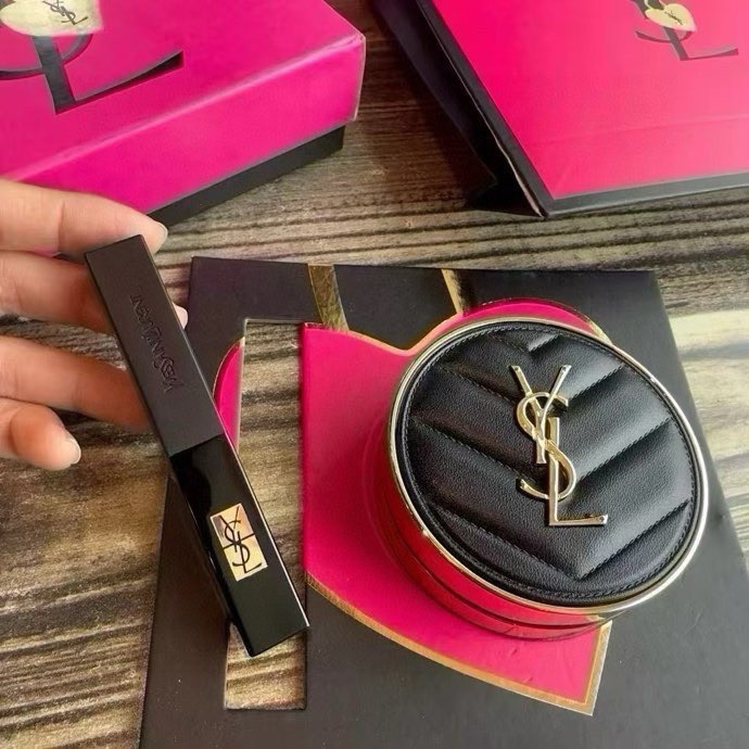 新年特價～聖羅蘭黑皮革口紅兩件套-細節圖7