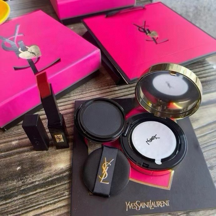 新年特價～聖羅蘭黑皮革口紅兩件套-細節圖9