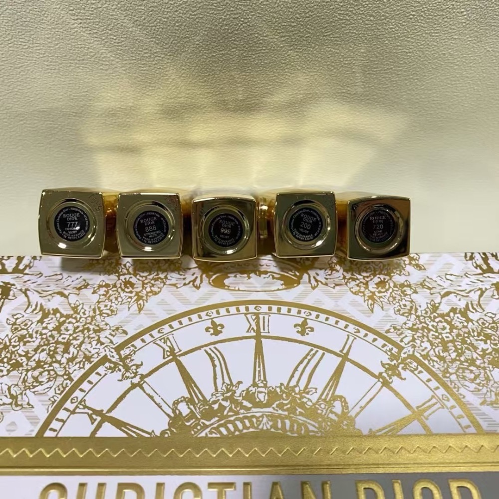 25新款Dior迪奧聖誕小樣限定金管口紅+鏡子6件套禮盒裝-細節圖6