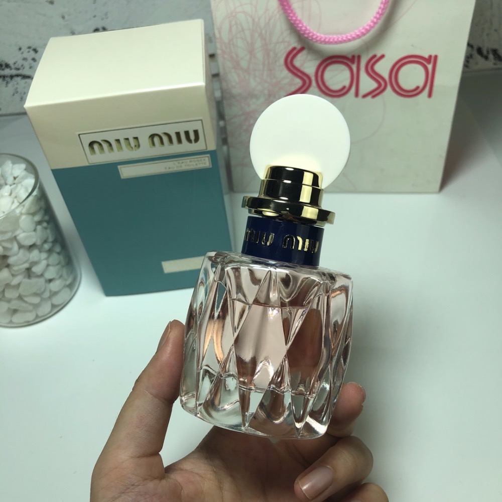 專櫃MiuMiu繆繆花香粉色少女女士香水白蓋50ml-細節圖2