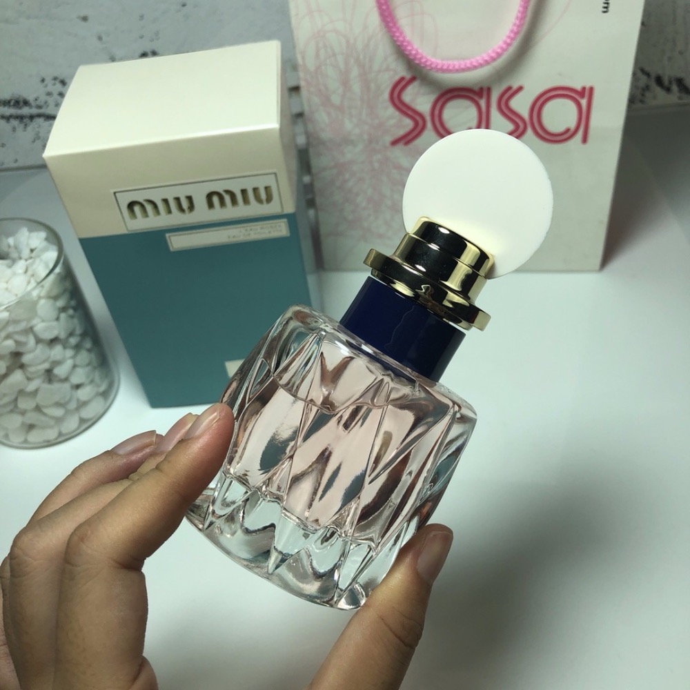 專櫃MiuMiu繆繆花香粉色少女女士香水白蓋50ml-細節圖3
