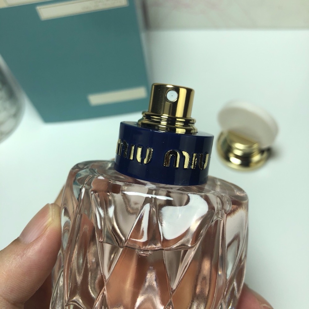 專櫃MiuMiu繆繆花香粉色少女女士香水白蓋50ml-細節圖5